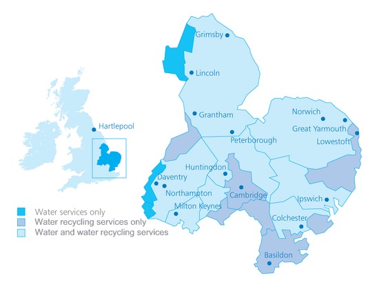 Anglian Water Region Map Large Updated 
